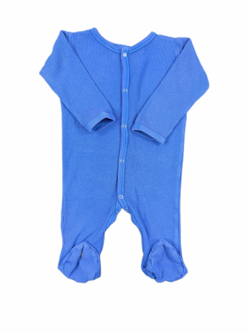 LUCA CHARLES Pima/Modal Waffle Knit Snap Footie - 6M